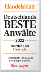 Handelsblatt: Deutschlands Beste Anwälte 2022 - Thorsten Lotz